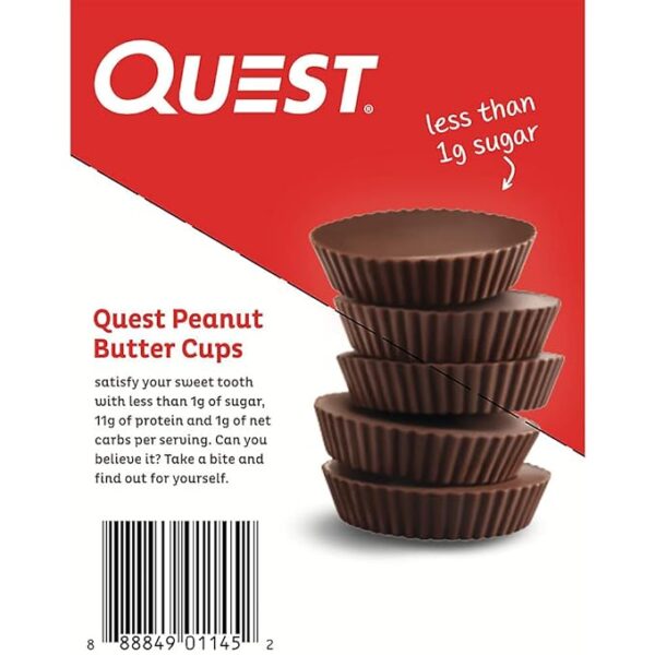 Quest Nutrition High Protein Low Carb, Gluten Free, Keto Friendly, Peanut Butter Cups, 12 Count (Pack of 1) (total- 17.76 Ounce) - Imagen 2